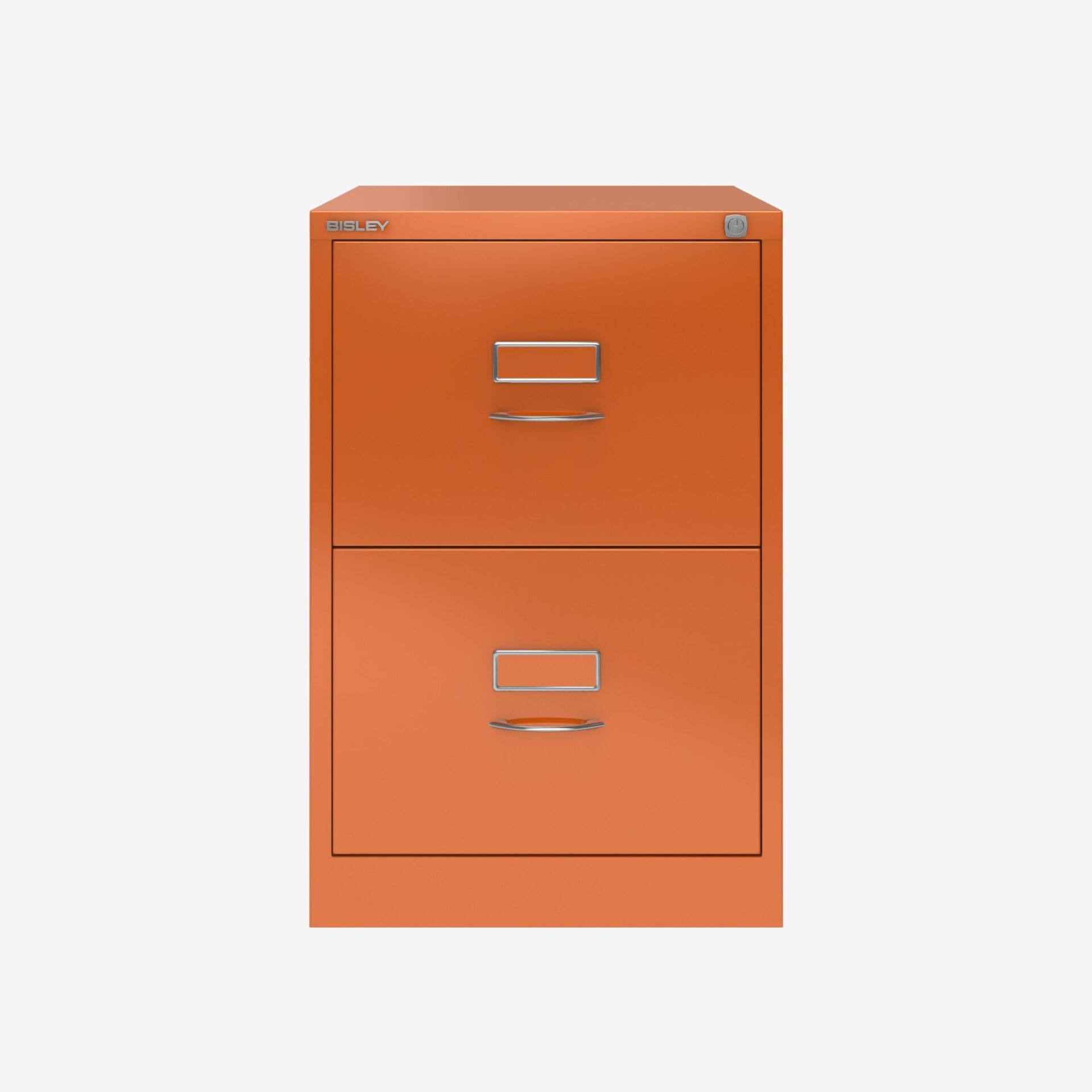 Bisley 2 Drawer Foolscap Filing Cabinet in Orange | Shop Bisley Direct