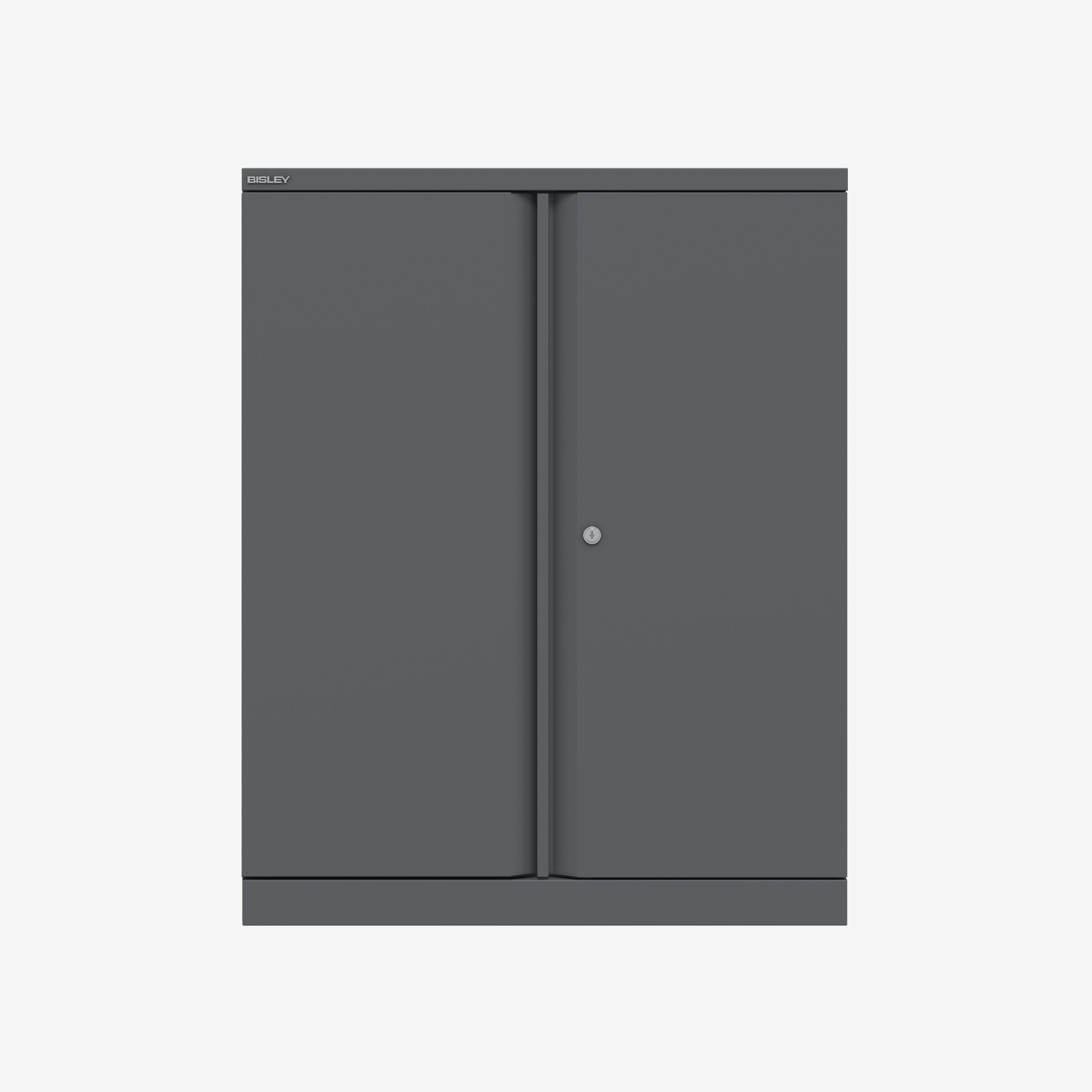 1000MM Wide Metal Lockable Cupboard in Anthracite Grey | Bisley Direct