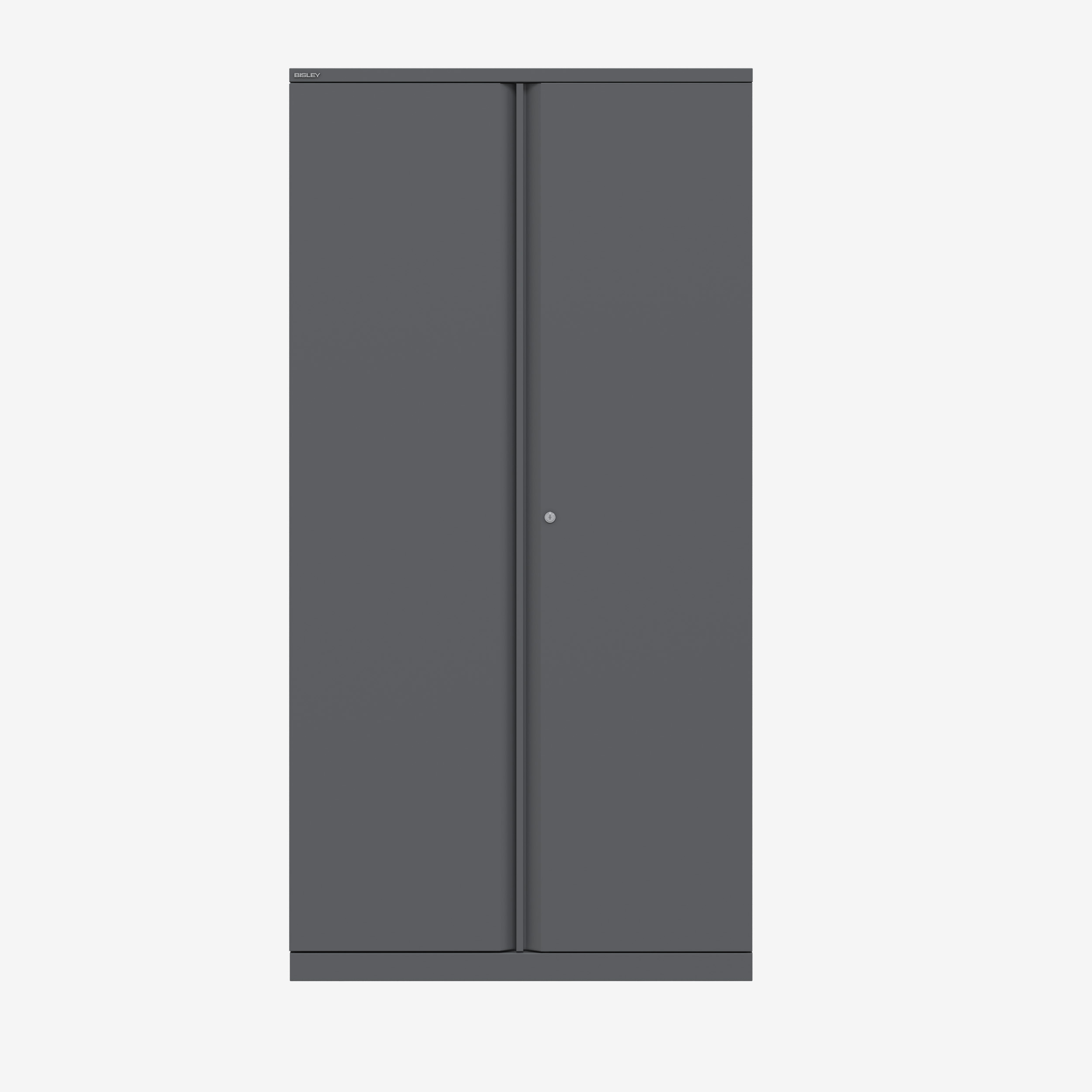 100MM Metal Lockable Cupboard in Anthracite Grey | Tall Metal Office Cupboard