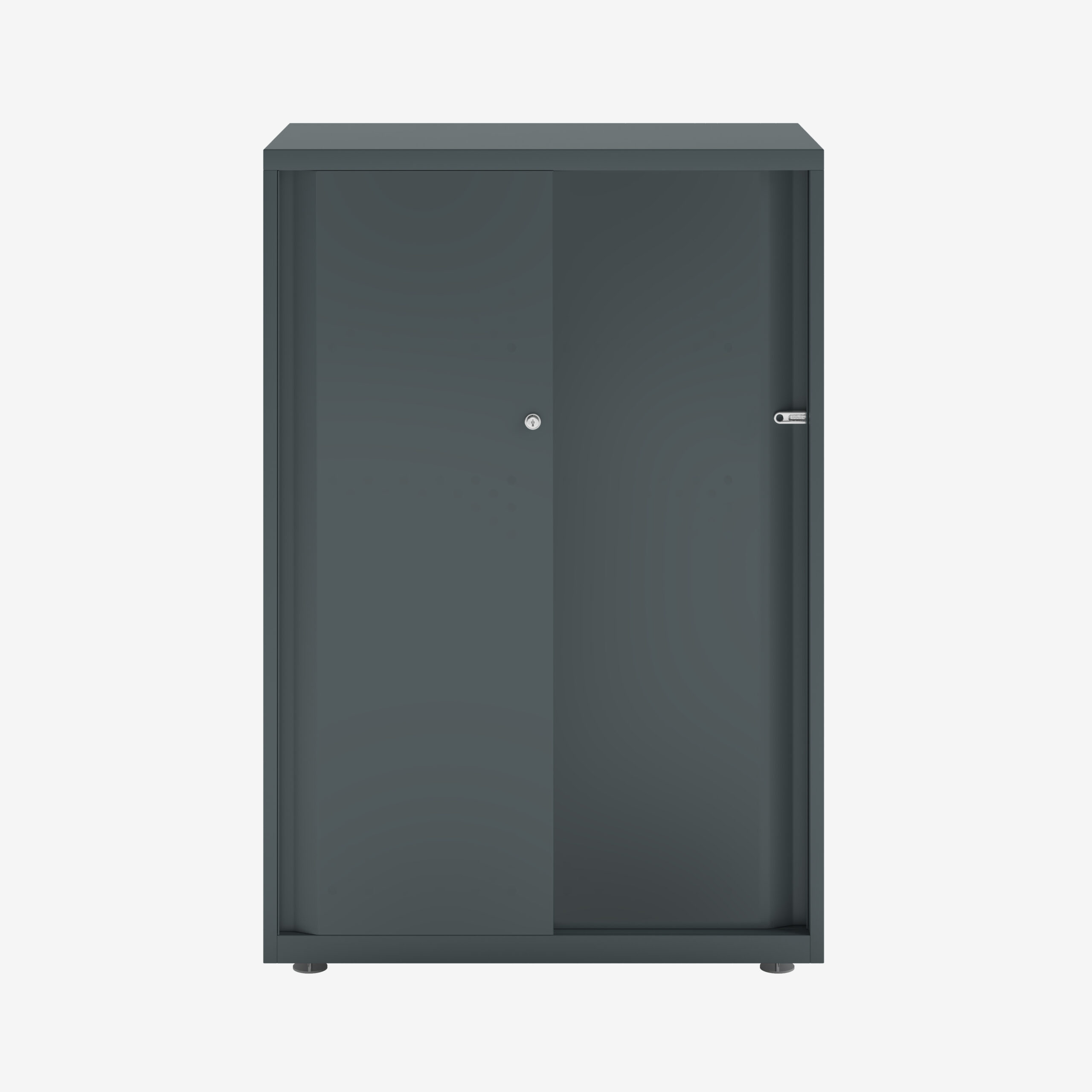 Glide Sliding Door Metal Cabinet in Anthracite Grey | Bisley Direct