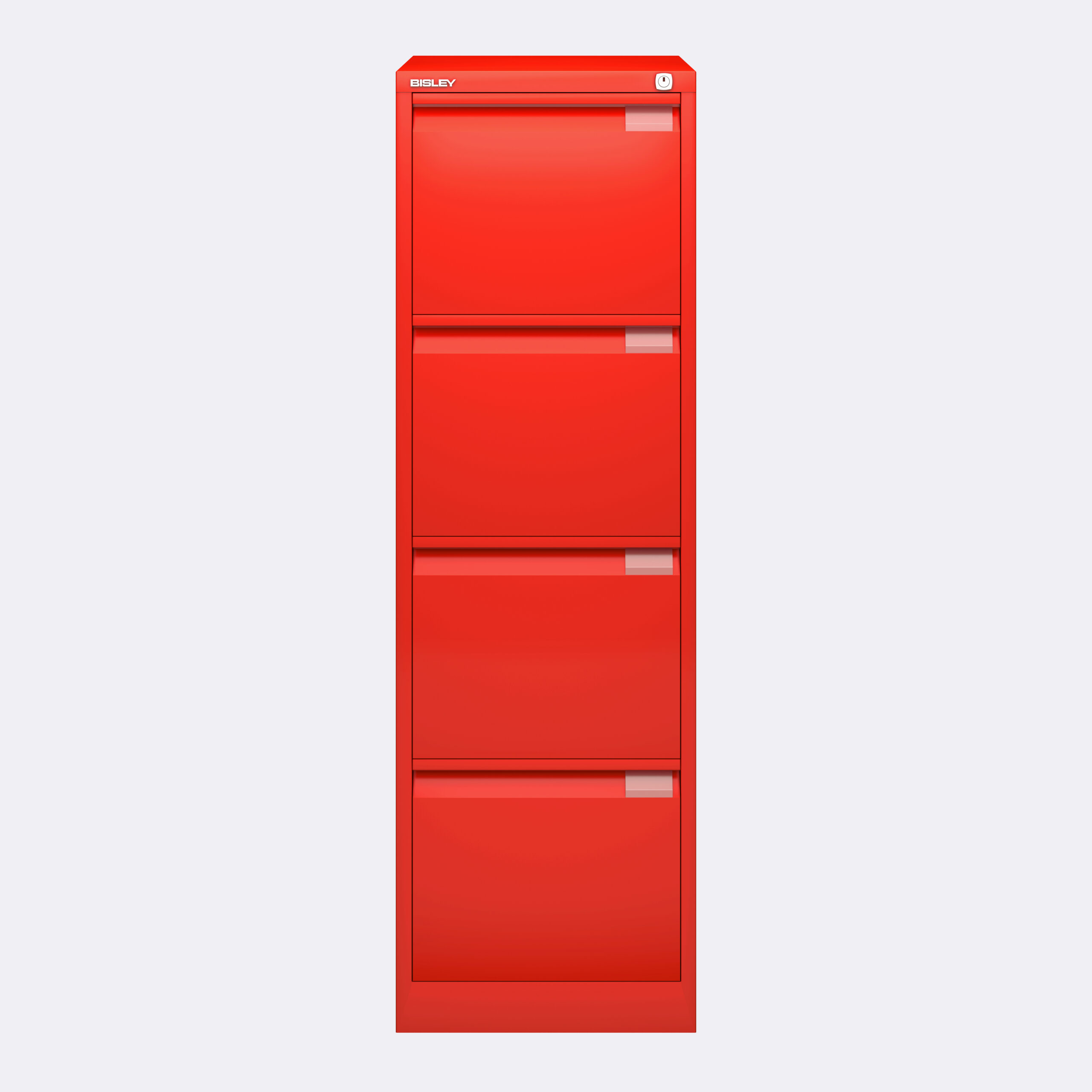 Wholesale Bisley A4 4 Drawer Filing Cabinet in Cardinal Red | Bisley Direct